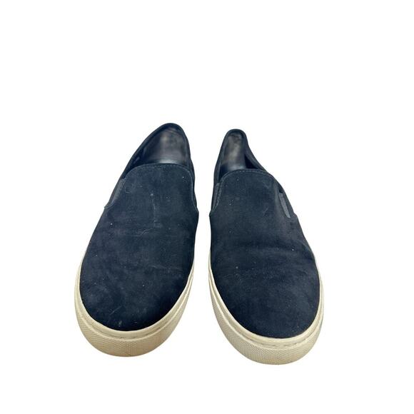 Tory Burch Size 8 Black Jesse Suede Gold Logo Slip On Sneaker Walk Travel Shoe - Picture 5 of 12